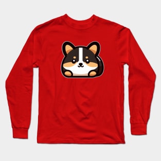 Marble Rye Cute Tricolor Corgi Loaf Long Sleeve T-Shirt